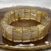 Natural Golden Rutilated Quartz Bracelet 手牌 - 69.11g 18.5 by 7.9mm/piece 20 pieces - Huangs Jadeite and Jewelry Pte Ltd