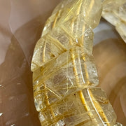 Natural Golden Rutilated Quartz Bracelet 手牌 - 69.11g 18.5 by 7.9mm/piece 20 pieces - Huangs Jadeite and Jewelry Pte Ltd