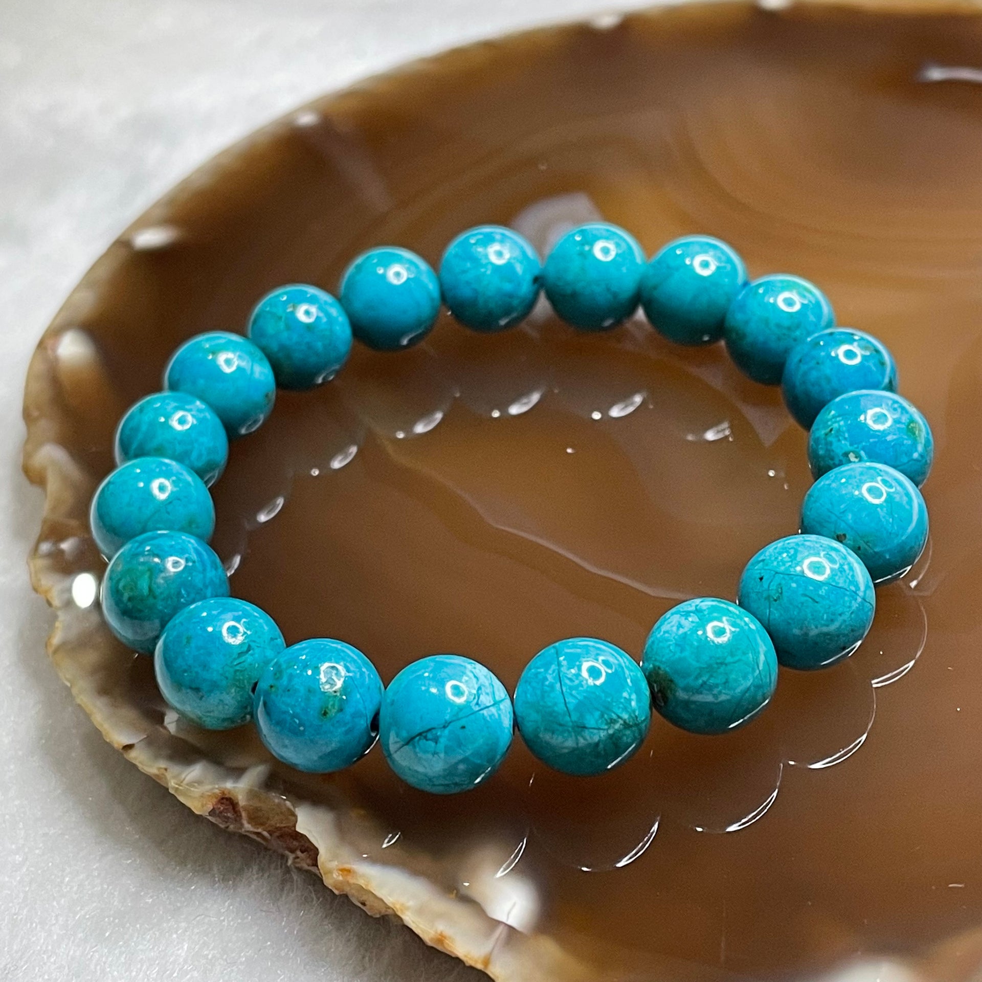 Natural Phoenix Stone Crystal Bracelet 22.31g 10.2mm/bead 19 beads - Huangs Jadeite and Jewelry Pte Ltd