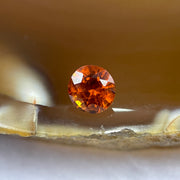 Natural Orange Red Garnet Crystal Stone for Setting - 1.05ct 5.3 by 5.3 by 3.3mm - Huangs Jadeite and Jewelry Pte Ltd