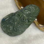 Type A Old Mine Burmese Blueish Green Jadeite Dragon Ruyi 71.76g 70.8 by 21.0 by 39.4mm - Huangs Jadeite and Jewelry Pte Ltd