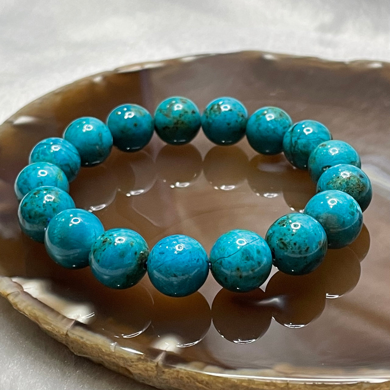 Natural Phoenix Stone Crystal Bracelet - 35.68g 12.3mm/bead 17 beads - Huangs Jadeite and Jewelry Pte Ltd