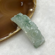 Type A Semi Icy Green Piao Hua Jade Jadeite Dragon Charm - 17.42g 54.7 by 17.1 by 7.9mm - Huangs Jadeite and Jewelry Pte Ltd