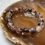 Natural Copper Rutilated Quartz 銅髮晶 28.75g 10.6mm/bead 19 beads - Huangs Jadeite and Jewelry Pte Ltd