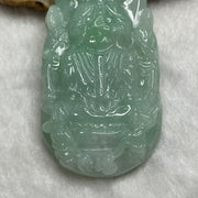 Rare Carving Apple Green Jade Jadeite 妈祖千里眼顺风耳 50.83g 70.3 by 34.8 by 10.3mm - Huangs Jadeite and Jewelry Pte Ltd