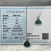 Type A Green Omphacite Jade Jadeite Milo Buddha - 3.08g 24.3 by 16.7 by 5.7mm - Huangs Jadeite and Jewelry Pte Ltd