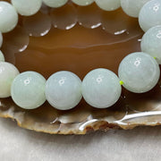 Type A Light Green Jade Jadeite Bracelet 58.52g 13.1mm/bead 15 beads - Huangs Jadeite and Jewelry Pte Ltd