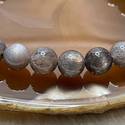 Natural Grey Sunstone Crystal Bracelet - 19.81g 8.8mm/bead 23 beads - Huangs Jadeite and Jewelry Pte Ltd