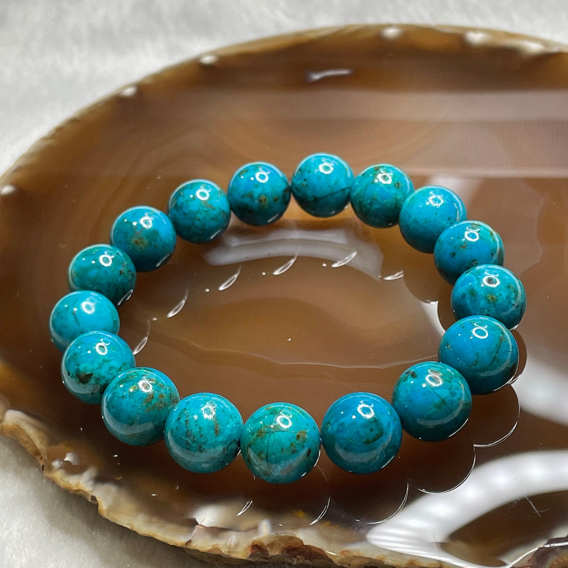 Natural Phoenix Stone Crystal Bracelet 36.74g 12.2mm/bead 17 beads - Huangs Jadeite and Jewelry Pte Ltd