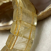 Natural Golden Rutilated Quartz Bracelet 手牌 - 66.18g 18.4 by 7.6mm/piece 20 pieces - Huangs Jadeite and Jewelry Pte Ltd