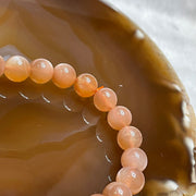 Natural Sunstone Crystal Bracelet 太阳石 18.07g 8.5mm/bead 22 beads - Huangs Jadeite and Jewelry Pte Ltd