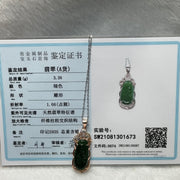 Type A Green Omphacite Jade Jadeite Ruyi - 3.26g 40.4 by 12.9 by 5.5mm - Huangs Jadeite and Jewelry Pte Ltd