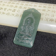 Type A Icy Blueish Green Jade Jadeite Acala - 29.75g 65.2 by 31.3 by 7.2mm - Huangs Jadeite and Jewelry Pte Ltd