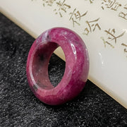 Natural Ruby Zoisite 红绿宝 Ring 7.76g US 4.25 HK 9 Inner Diameter 15.5mm - Huangs Jadeite and Jewelry Pte Ltd