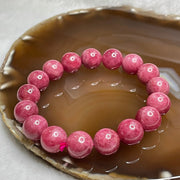 Natural Rhodonite Crystal Bracelet 58.28g 12.4mm/bead 17 beads - Huangs Jadeite and Jewelry Pte Ltd