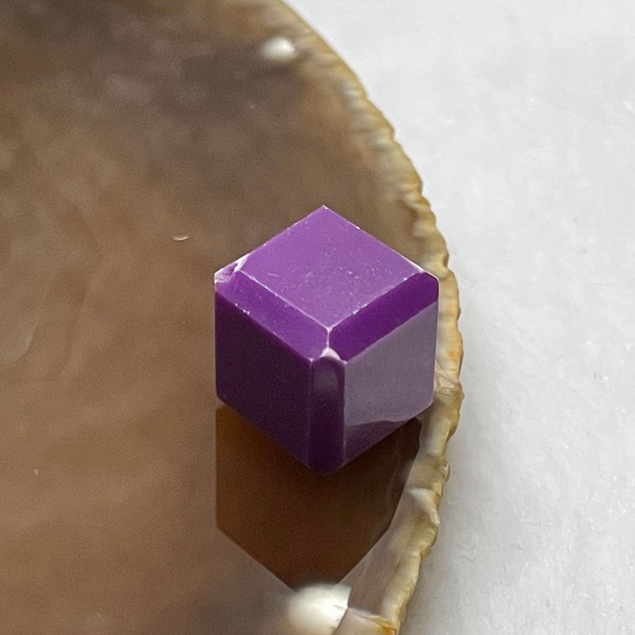 Natural Purple Cube Charm - 3.7g 12.5 by 12.5 by 12.5mm - Huangs Jadeite and Jewelry Pte Ltd