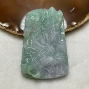 Type A Lavender & Green Guan Yin & Dragon Jade Jadeite 111.73g 78.5 by 47.7 by 12.6mm - Huangs Jadeite and Jewelry Pte Ltd