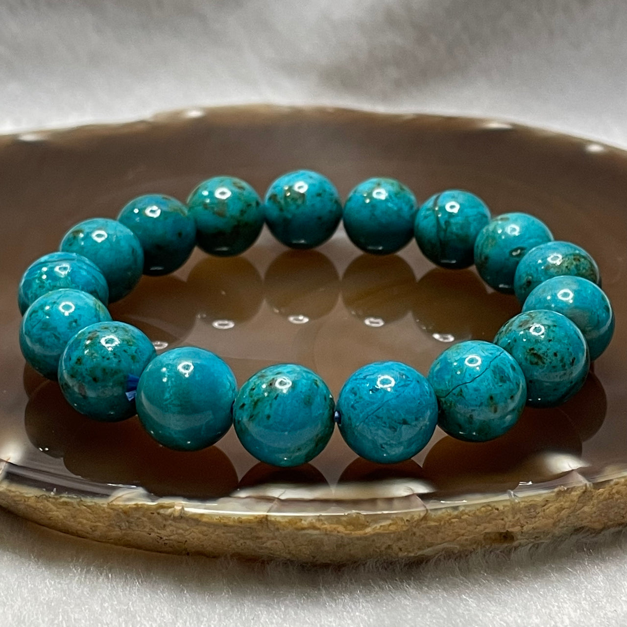 Natural Phoenix Stone Crystal Bracelet - 35.68g 12.3mm/bead 17 beads - Huangs Jadeite and Jewelry Pte Ltd