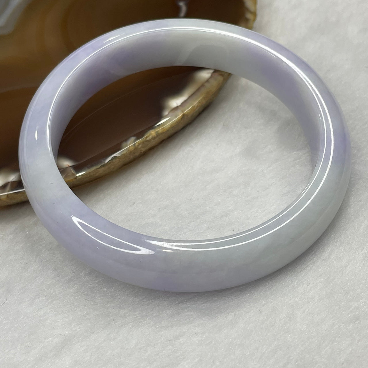 Type A Intense Lavender and Green Jadeite Bangle (NO LINE) 65.57g inner diameter 62.1mm 13.5 by 8.1mm - Huangs Jadeite and Jewelry Pte Ltd