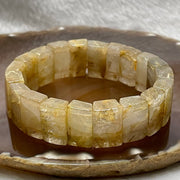 Natural Golden Rutilated Quartz Bracelet 手牌 - 65.93g 18.6 by 7.6mm/piece 20 pieces - Huangs Jadeite and Jewelry Pte Ltd