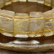 Natural Golden Rutilated Quartz Bracelet 手牌 - 66.18g 18.4 by 7.6mm/piece 20 pieces - Huangs Jadeite and Jewelry Pte Ltd