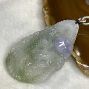 Type A Green Lavender Jadeite Dragon & Ruyi 63.85g 77.6 by 42.9 by 14.1mm - Huangs Jadeite and Jewelry Pte Ltd