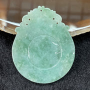 Type A Burmese Apple Green Jade Jadeite Dragon Phoenix Pendant - 36.62g 51.4 by 41.6 by 5.1mm each - Huangs Jadeite and Jewelry Pte Ltd