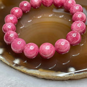 Natural Rhodonite Crystal Bracelet 58.28g 12.4mm/bead 17 beads - Huangs Jadeite and Jewelry Pte Ltd