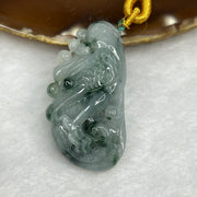 Type A Semi Icy Green Piao Hua Jade Jadeite Parrot 29.51g 50.0 by 26.5 by 12.2mm - Huangs Jadeite and Jewelry Pte Ltd