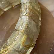 Natural Golden Rutilated Quartz Bracelet 手牌 - 74.36g 18.8 by 7.6mm/piece 18 pieces - Huangs Jadeite and Jewelry Pte Ltd