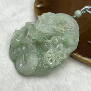 Type A Semi Icy Green Jadeite Dragon Pendant 102.64g 71.2 by 52.0 by 19.3mm - Huangs Jadeite and Jewelry Pte Ltd