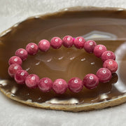 Natural Rhodonite Crystal Bracelet 44.12g 10.7mm/bead 19 beads - Huangs Jadeite and Jewelry Pte Ltd