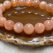 Natural Sunstone Crystal Bracelet 太阳石 27.41g 10.3mm/bead 19 beads - Huangs Jadeite and Jewelry Pte Ltd