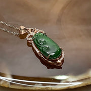 Type A Green Omphacite Jade Jadeite Ruyi -3.23g 36.8 by 12.8 by 6.4mm - Huangs Jadeite and Jewelry Pte Ltd