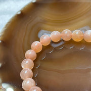 Natural Sunstone Crystal Bracelet 太阳石 18.07g 8.5mm/bead 22 beads - Huangs Jadeite and Jewelry Pte Ltd