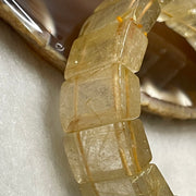 Natural Golden Rutilated Quartz Bracelet 手牌 - 66.18g 18.4 by 7.6mm/piece 20 pieces - Huangs Jadeite and Jewelry Pte Ltd