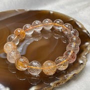 Natural Copper Rutilated Quartz 銅髮晶 54.8g 13.4mm/bead 17 beads - Huangs Jadeite and Jewelry Pte Ltd