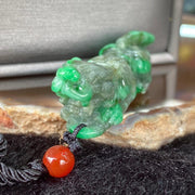 Type A Burmese Jade Jadeite 3D carving Tiger - 13.12g 48.5 by 16.5 by 13.8mm - Huangs Jadeite and Jewelry Pte Ltd