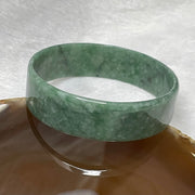 Type A Dou Qing Green Jade Jadeite Bangle - 17.37g Inner Diameter 53.6 Thickness 15.4 by 2.1mm - Huangs Jadeite and Jewelry Pte Ltd