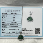 Type A Green Omphacite Jade Jadeite Milo Buddha - 2.38g 25.4 by 18.3 by 5.2mm - Huangs Jadeite and Jewelry Pte Ltd