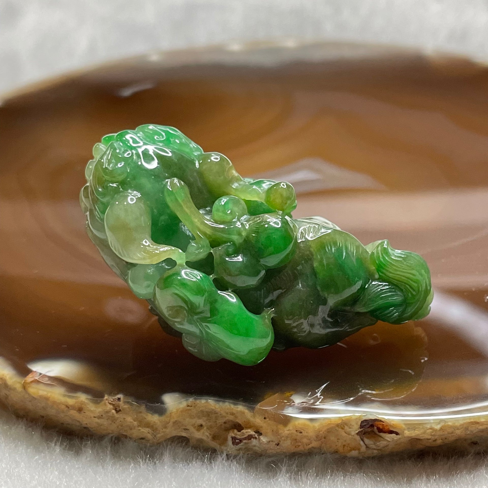 Rare High Quality Pixiu Jade Jadeite Display 34.24g 47.6 by 25.8 by 26.7mm - Huangs Jadeite and Jewelry Pte Ltd