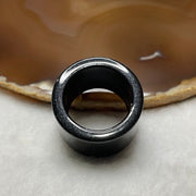 Type A Black Jade Jadeite Ring 20.89g US12 HK27 Inner Diameter 21.5mm Thickness 20.0 by 4.2mm - Huangs Jadeite and Jewelry Pte Ltd