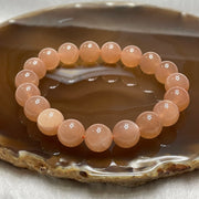 Natural Sunstone Crystal Bracelet 太阳石 29.49g 10.5mm/bead 19 beads - Huangs Jadeite and Jewelry Pte Ltd