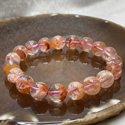 Natural Orange Beads Bracelet - 30.0g 10.1mm/bead 19 beads - Huangs Jadeite and Jewelry Pte Ltd