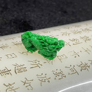 Type A Spicy Green Dragon Jade Jadeite Pendant - 2.89g 23.5 by 10.6 by 6.3mm - Huangs Jadeite and Jewelry Pte Ltd