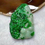 Rare Type A Yang Green Jade Jadeite Dragon 86.34g 65.9 by 44.7 by 18.4mm - Huangs Jadeite and Jewelry Pte Ltd