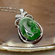 Type A Green Omphacite Jade Jadeite Ruyi - 3.18g 30.6 by 17.5 by 5.8mm - Huangs Jadeite and Jewelry Pte Ltd