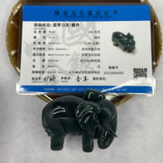 Type A Blueish Green Jade Jadeite Elephant Display - 156.90g 69.2 by 34.8 by 52.9mm - Huangs Jadeite and Jewelry Pte Ltd