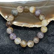 Natural Purple Titanium 紫钛晶 Bracelet 17 beads - 48.77g 12.9mm/bead - Huangs Jadeite and Jewelry Pte Ltd