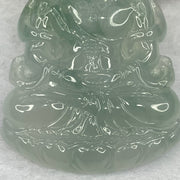 HIGH QUALITY Type A High Icy Green Piao Hua Tibetan Bodhisattva Jade Jadeite Pendant - 22.77g 56.2 by 38.1 by 6.0mm - Huangs Jadeite and Jewelry Pte Ltd